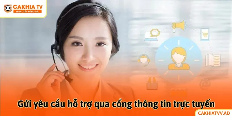 Gửi yêu cầu hỗ trợ qua cổng thông tin trực tuyến